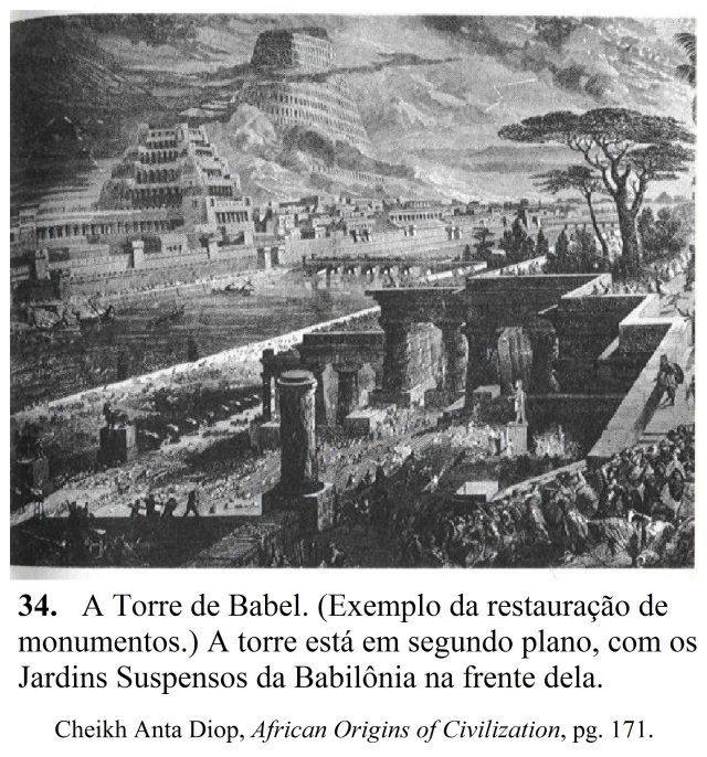 Figura 34 - torre de babel - cheikh anta diop - afrian origins civilization