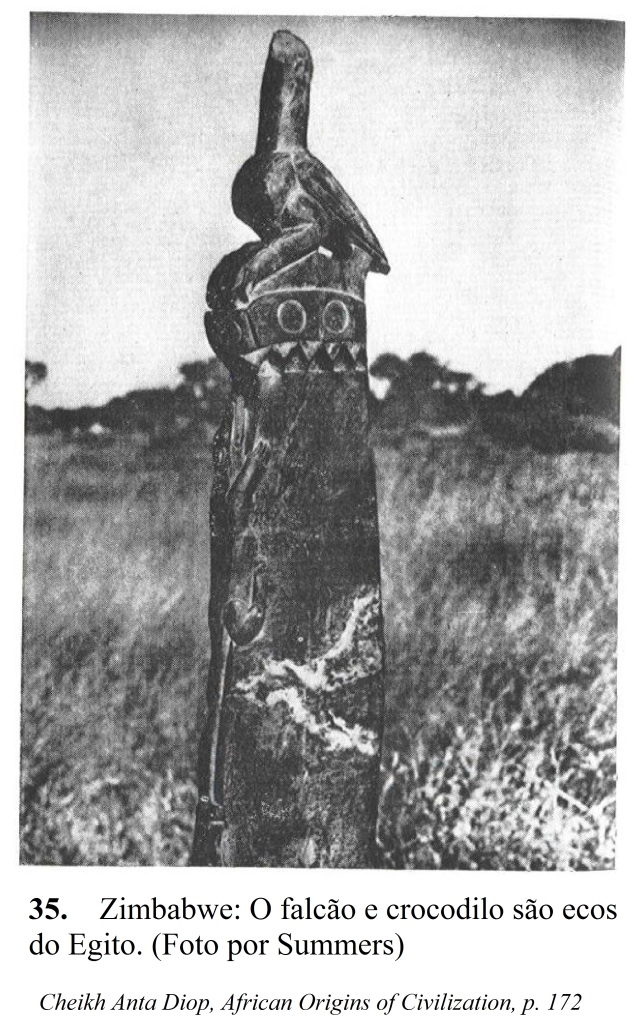 Figura - falcão e crocodilo - zimbabwe - cheikh diop